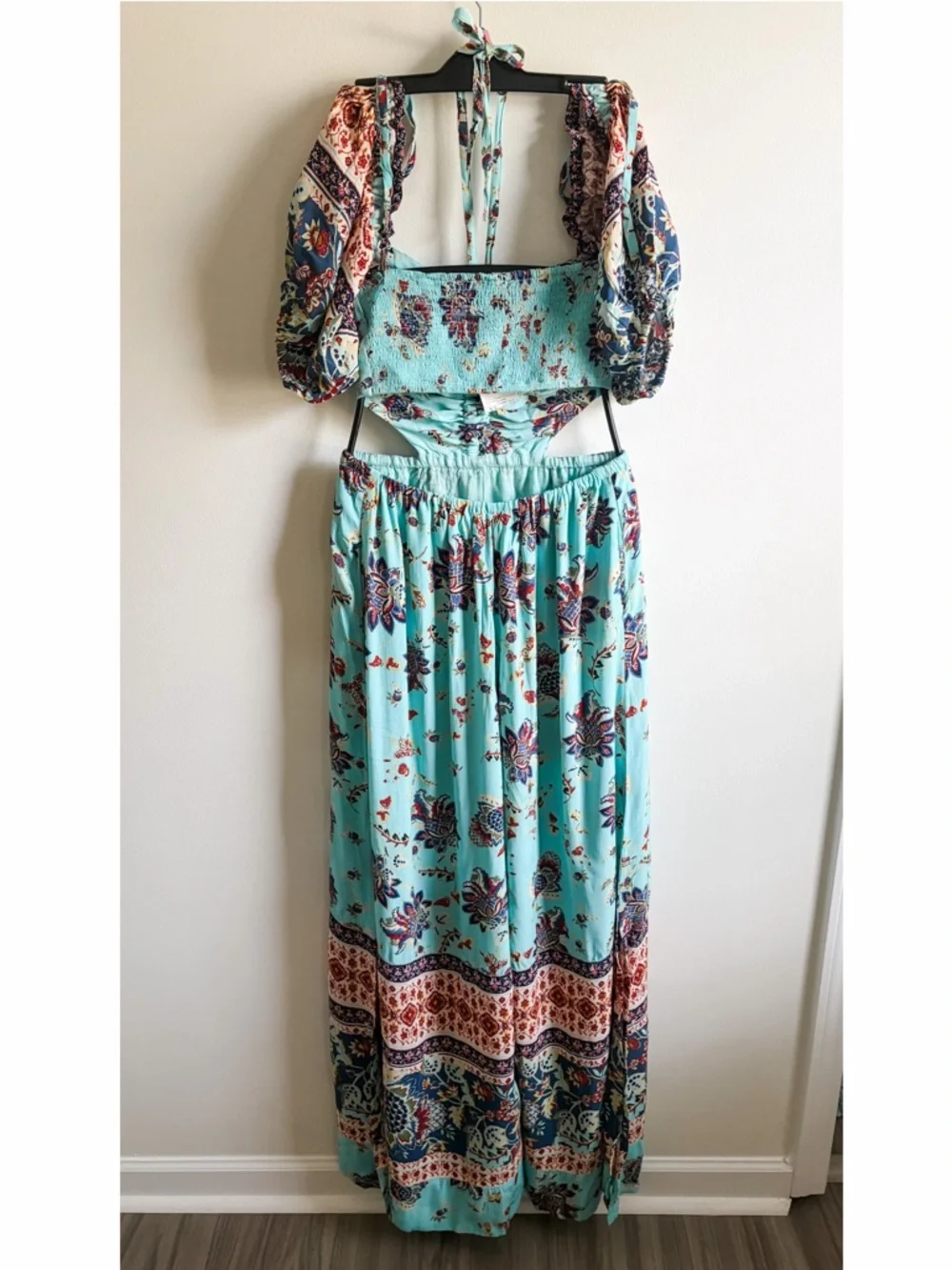 Free People Bali Citrus Skies Floral Print Wide-Leg Jumpsuit